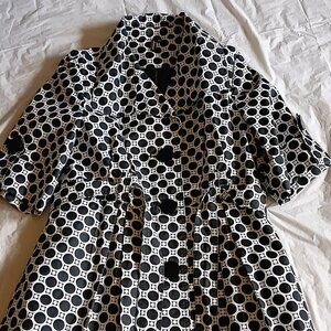 DRESSY BLACK & WHITE, SINGLE-BREASTED AMBITION LIGHT SPRING JACKET, PETITE/MED.